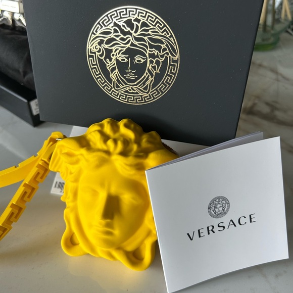 Versace Bright Yellow Medusa Key Holder - Picture 1 of 8